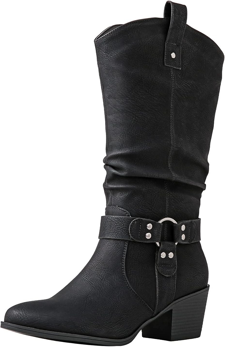 GlobalWin Women's Stylish Knee-High Cowgirl Boots for Dressy Western Fashion