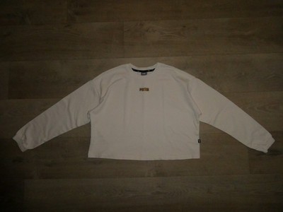 PUMA Damen Sweatshirt Oversized Kurz Langarm Beige Gr.38 /M **w.NEU** R0