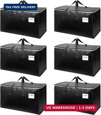 6-Pack Extra-Large Heavy-Duty Moving Bags with Reinforced Handles, Durable Zippe