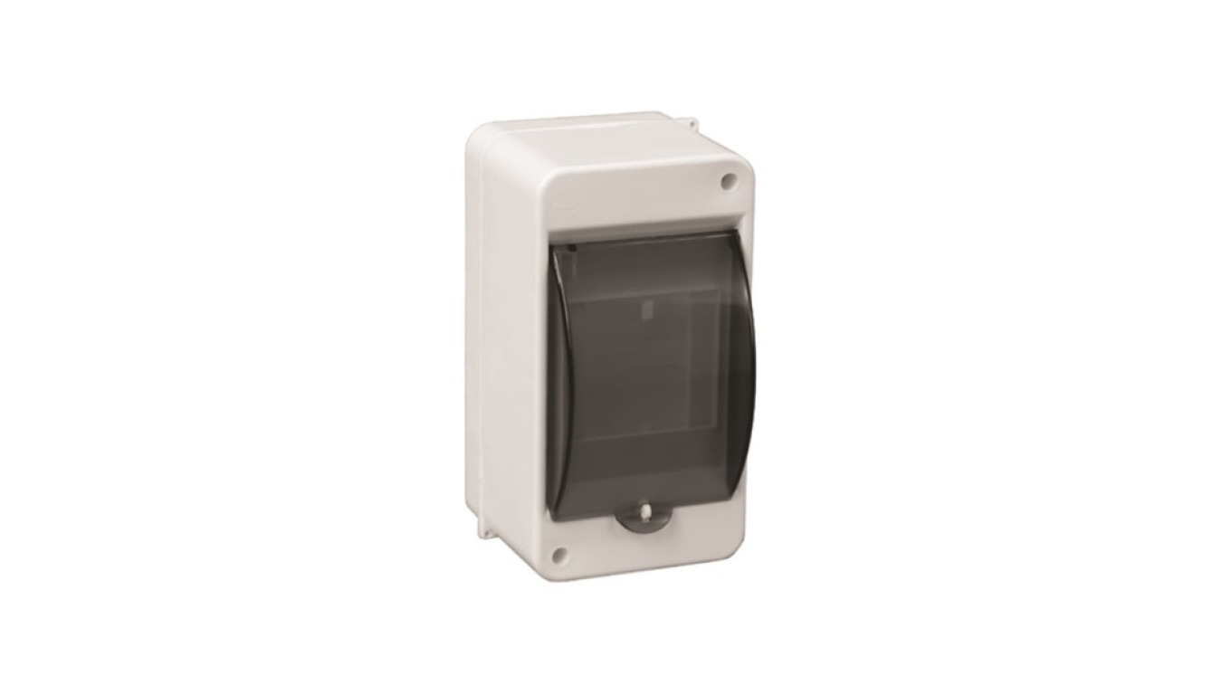 1x3 modular switchgear surface-mounted with smoke glass N+PE IP30 C.2061