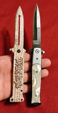 Stiletto style knives 2pc Tac-Force Battle Buddy spring assist work good, VG