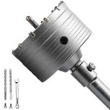 GRIXLEN 4-3/4 inch / 120mm Concrete Hole Saw with SDS Plus Shank Silver