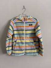 L.L.Bean Kids Mountain Full Zip Fleece Hooded Jacket Size Large 14-16 Girl EUC