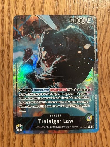 One Piece Royal Blood Trafalgar Law OP10-022 Parallel Alternate Alt Art Leader