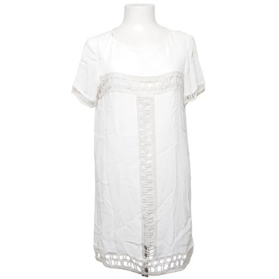 Zara Basic, Kleid, Größe: L, Weiß, Baumwolle/Viskose, Sonstiges, Damen #Tyq