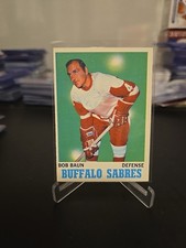 Bob Baun 1970-71 Topps #24 Buffalo Sabres VG MC Crease