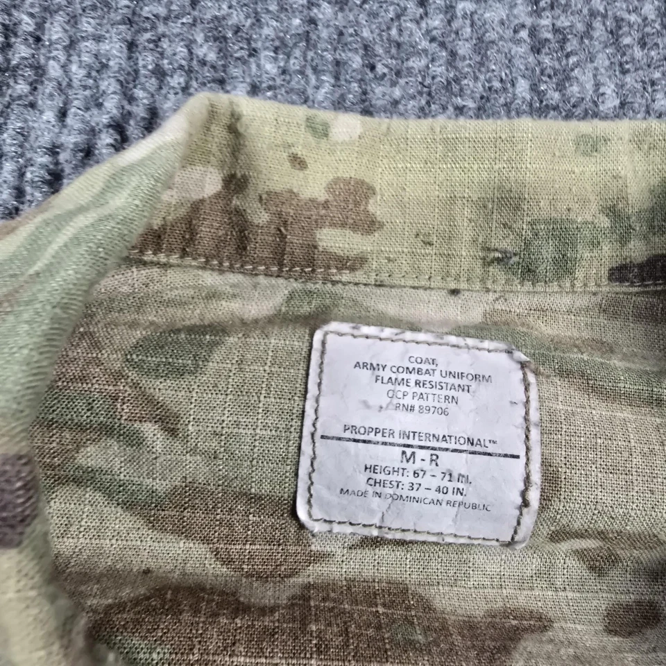 Propper Army Combat Uniform Shirt Mens Medium OCP Camo Flame Resistant Jacket - Image 3 of 4