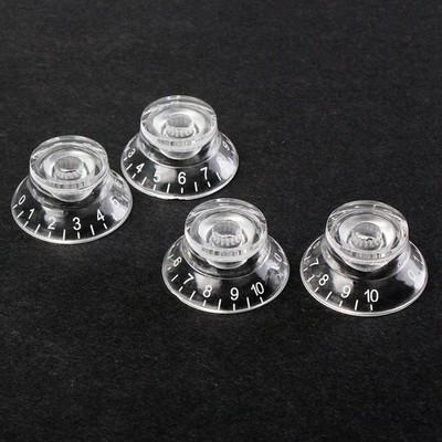 4 Stück Gitarrenknöpfe Knebelknöpfe für Gitarrenzubehör transparent