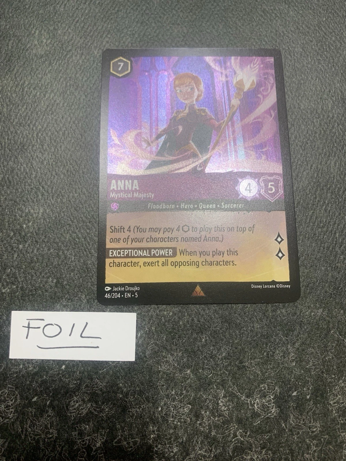 Disney Lorcana TCG Anna - Mystical Majesty FOIL Shimmering Skies 46/204 NM Rare