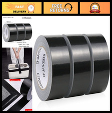 3 Pack Heavy Duty Black Waterproof Duct Tape 50mm x 27.4m for Repairs, DIY, Craf 0.34 per metre