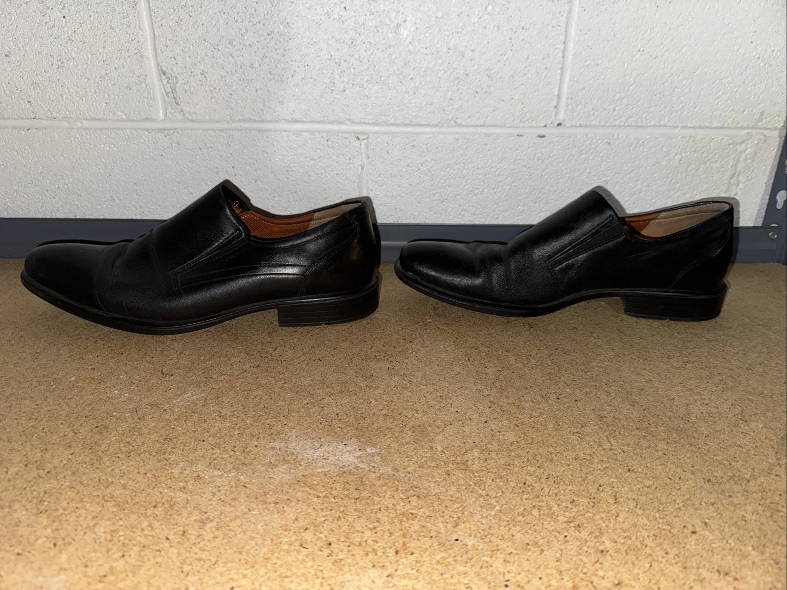 Mocassino ECCO Biarritz scarpe eleganti uomo 43 9 pelle nera elasticizzato slip on