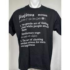 Jiu Jitsu Definition Funny Martial Arts Graphic Black T-Shirt Men's XL