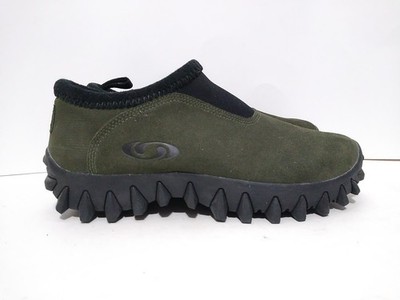 NOS Vintage Y2K Salomon Contagrip CX Green Suede Snow Moc Clog Gorp Men's 10