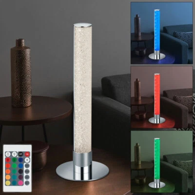 ETC-SHOP Tischleuchte Tischlampe Beistellleuchte Fernbedienung dimmbar 1x RGB LED H 40 cm