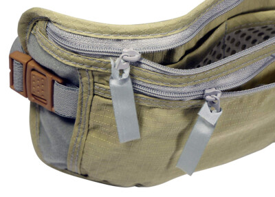 Emergency/Survival - Travel Pouch:  (2) Zipper Pockets, Soft, Elastic Waistband