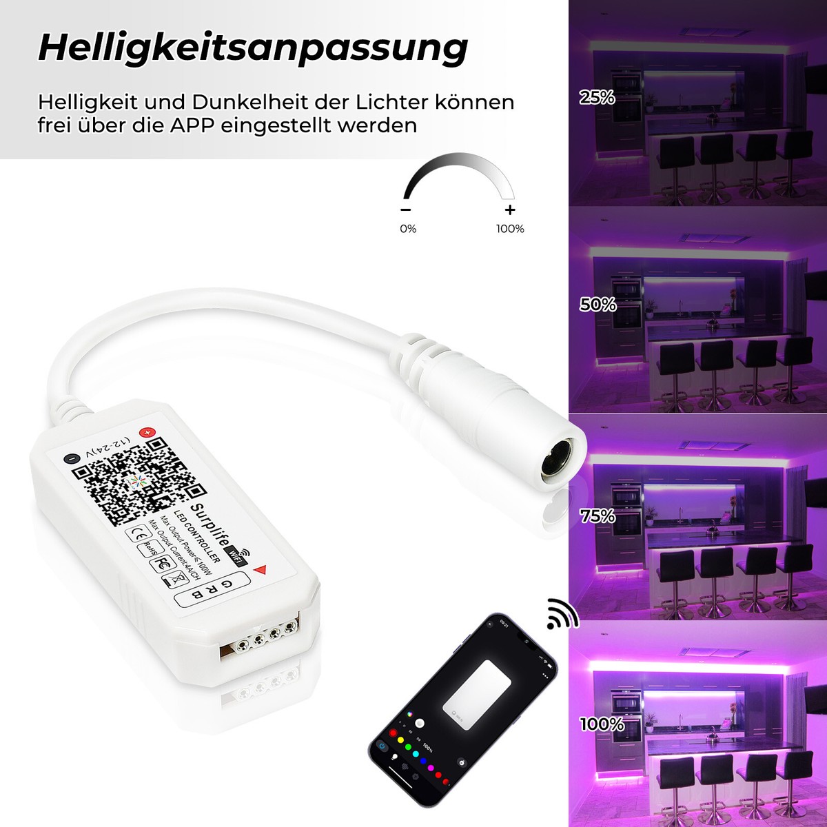 Wifi RGB RGBW Led Strip Controller Magic Home 100W Android IOS - Foto 13