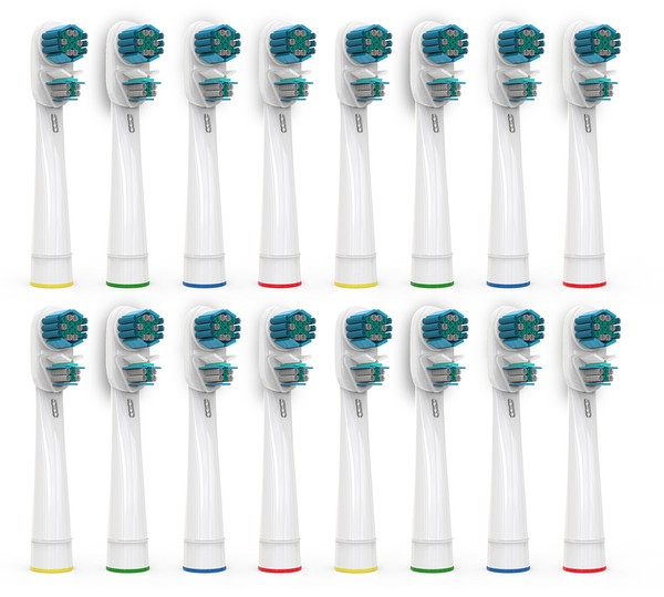 16 Cabezales de Recambio Compatibles con Cepillos Eléctricos Oral B Dual Clean