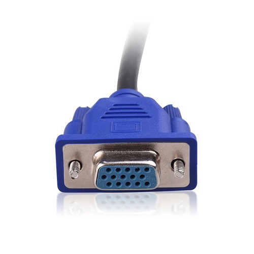 VGA Monitor Y-Splitter Cable, VGA 1 Male to Dual 2 VGA Female Adapter Converter - Picture 6 of 13