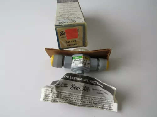 NOS Sporlan See-All SA-15 Moisture & Liquid Indicator 5/8" SAE AC Refrigeration
