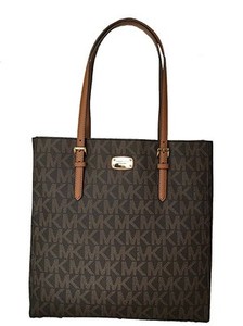 kors ns pvc tote jet shoulder michael bag brown hand travel