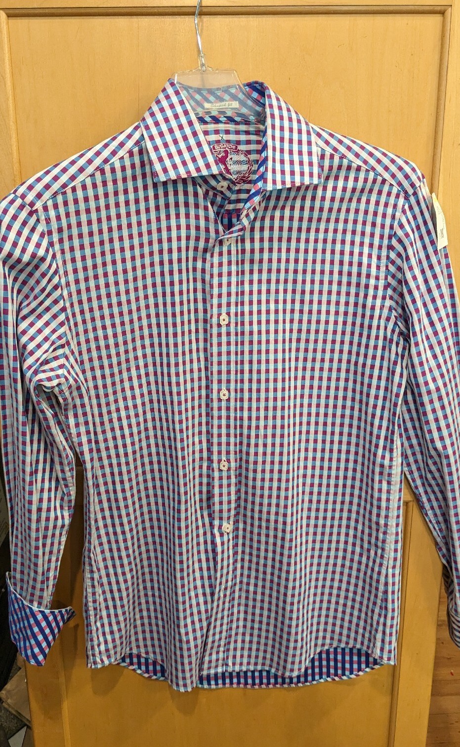 Bugatchi  Shaped  Fit Button Down  Size small Fli… - image 1