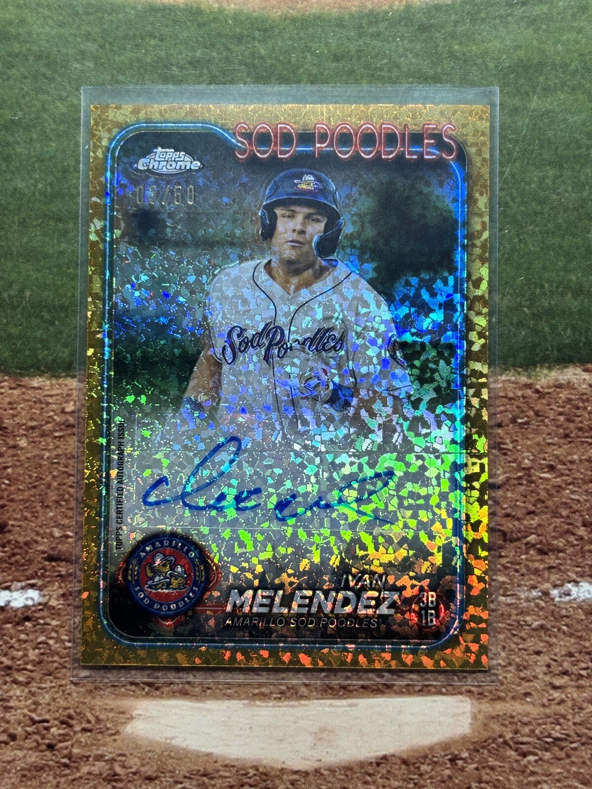 2024 Topps Pro Debut Chrome IVAN MELENDEZ Gold Diamond Auto /50 PDC22