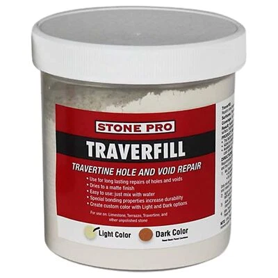 STONE PRO StonePro Traverfill 1lb Travertine Repair Sealant Light Dark Custom Colors