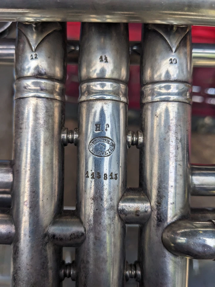 Vintage Besson & Co. Class A Prototype proteano Brevete Carl Fischer Trumpet - Image 4 of 4