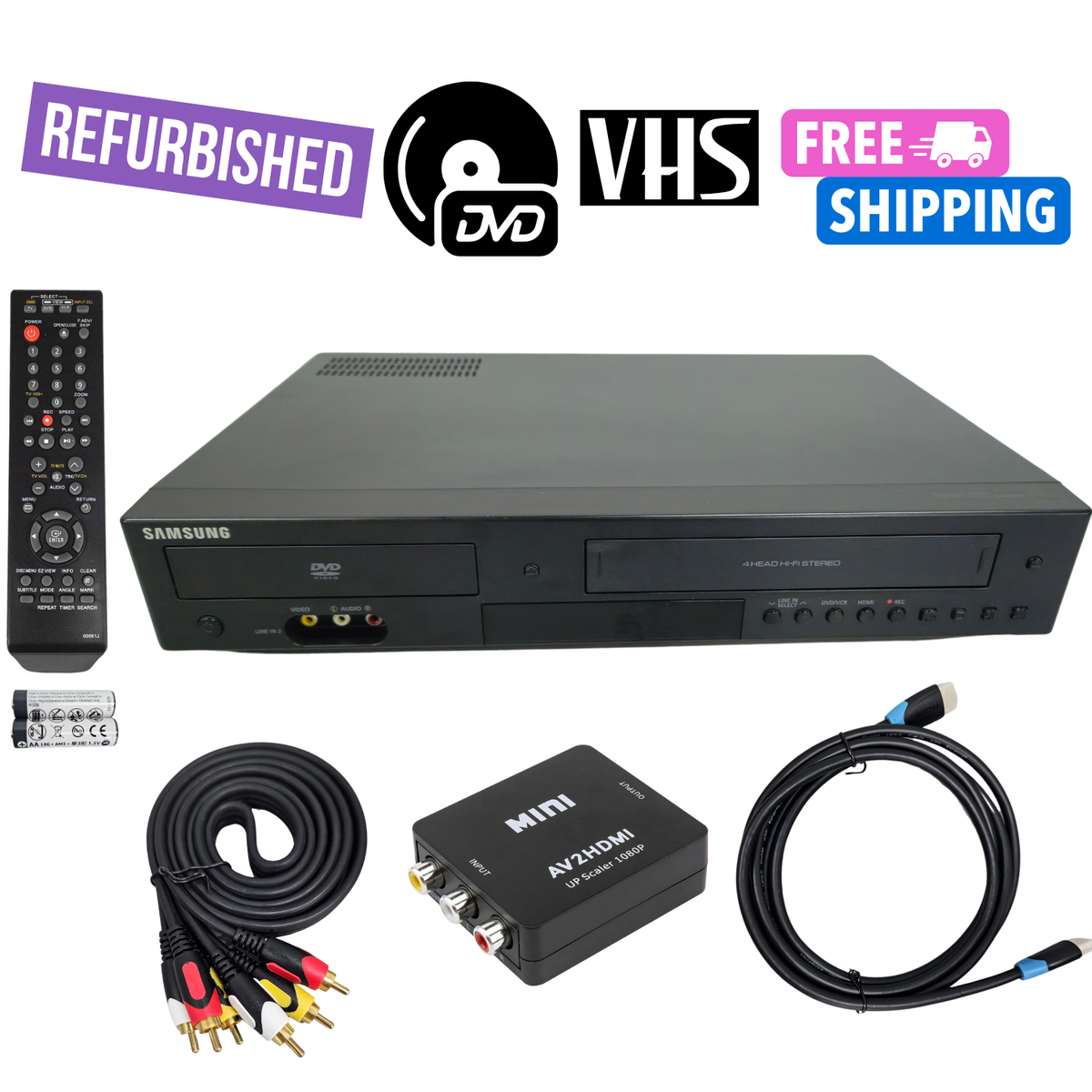 Samsung DVD-V9800 DVD VCR Combo Player VHS HDMI 1080p Up-Scaling