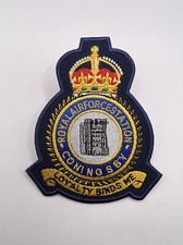 Badge De Station RAF Coningsby Couronne Royale Patch Tissé