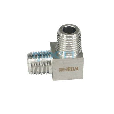 1/4'' NPT Male Elbow 90 Degree 304 Stainless Steel Equal Pipe Fitting 200 bar #W1