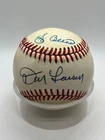 Yogi Berra Don Larsen New York Yankees Signed Autograph OMLB Baseball JSA