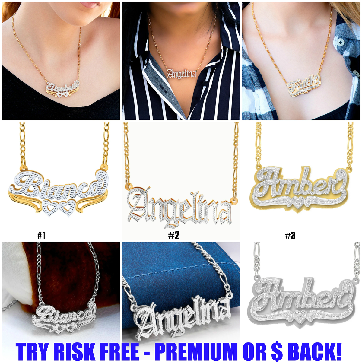 Personalized Double Plated 925 Sterling Silver 18K Gold Plated ANY