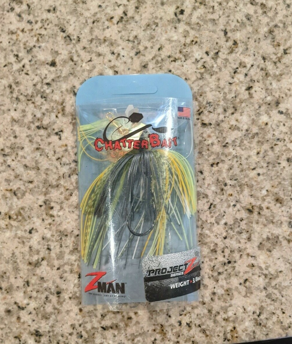 Z-Man CB-PZ38-04 Project Z Chatterbait Lure 3/8oz Chartreuse Sexy Shad Fishing - Image 1