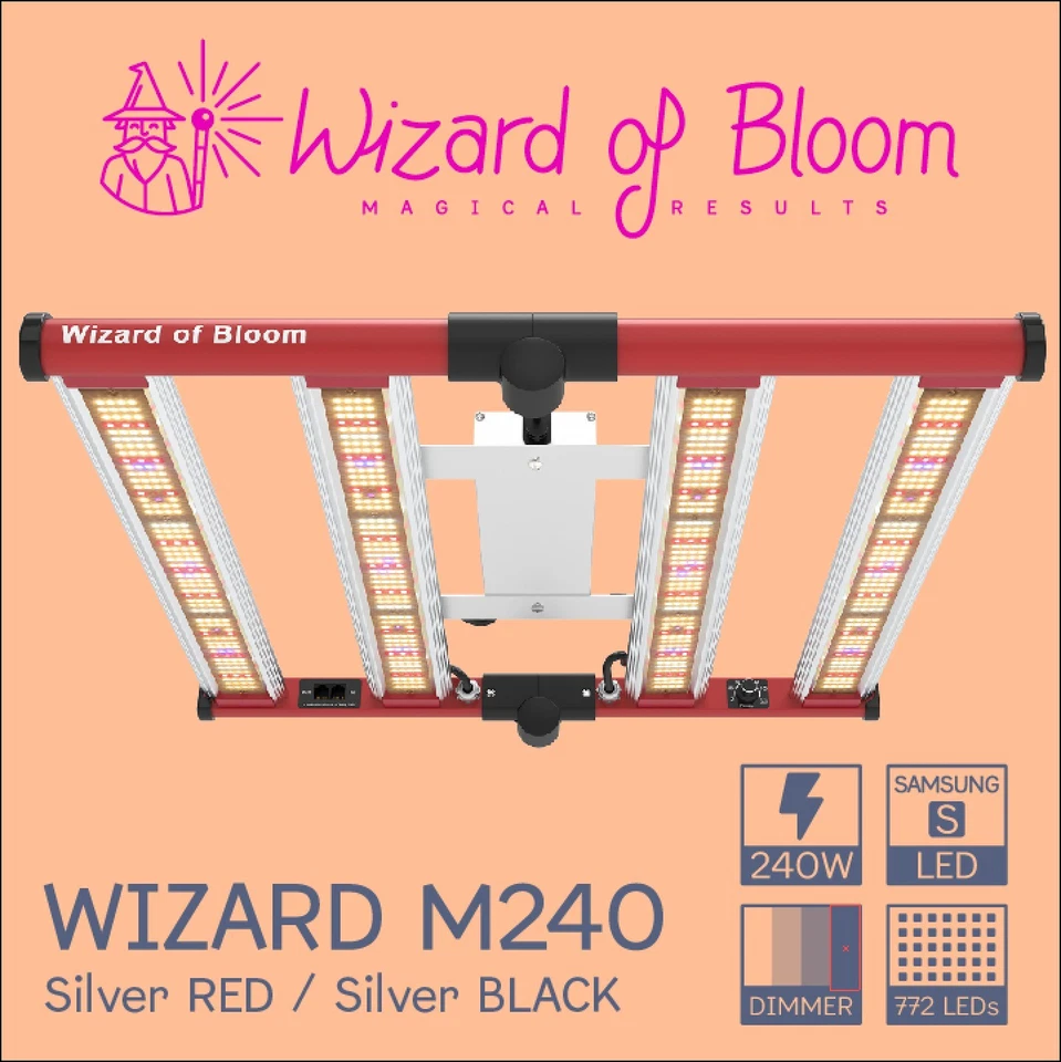 WIZARD OF BLOOM M240 LED Grow Light Vollspektrum Pflanzenlampe Indoor Flower 25