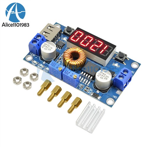 TOP 5A CC CV LED Drive Li-ion charger Power Step-down Module W/ USB Voltmeter - Picture 2 of 8
