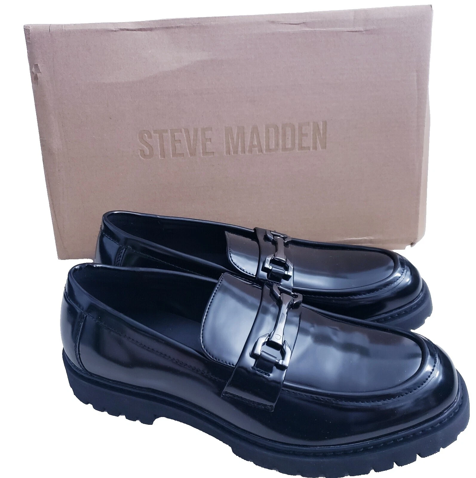 Steve Madden Patent Leather Upper Casual Shoes for Men