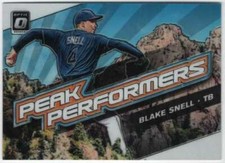 2019 Donruss Optic Baseball Peak Performers #4 Blake Snell Rays 
