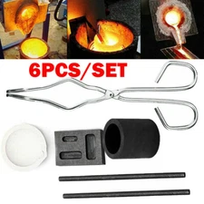 6x Graphite Ingot Crucible Mold Set Torch Melting Tools Kit For Gold And Silver