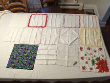 Lot Of 14 Vintage Women's Handkerchiefs Lot Of 14