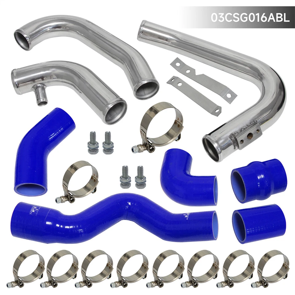 Kit de tubería intercooler azul para Audi A4 1.8T Turbo B6 Quattro 2002-2006 Foto 3 de 4