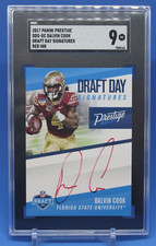 2017 Panini Prestige Draft Day Signature DALVIN COOK Red Auto Rookie RC SGC 9