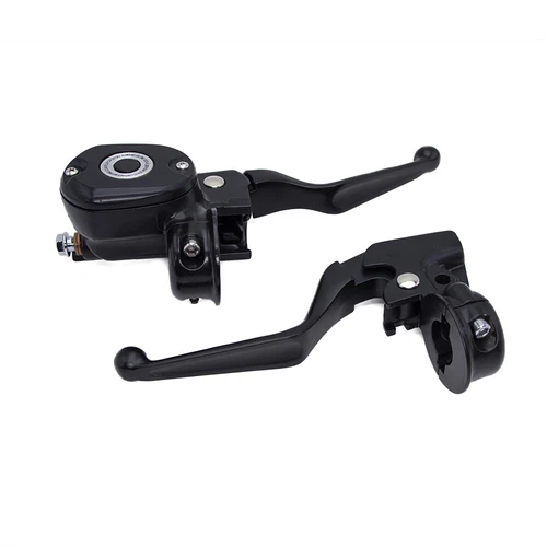 2X Hand Control Reservoir Brake Clutch Lever For Harley Sportster Iron 883 1200