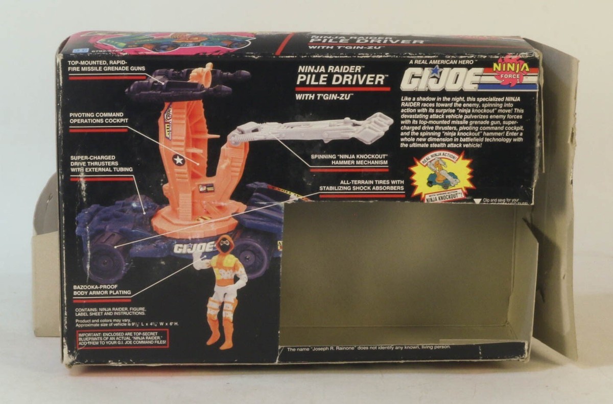 Vintage GI Joe ARAH Ninja Raider Pile Driver With Box Complete