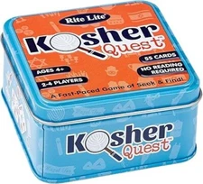 Kosher Quest In A Tin By Rite Lite  Fast-Paced Card Game Of Seek & Find NEW