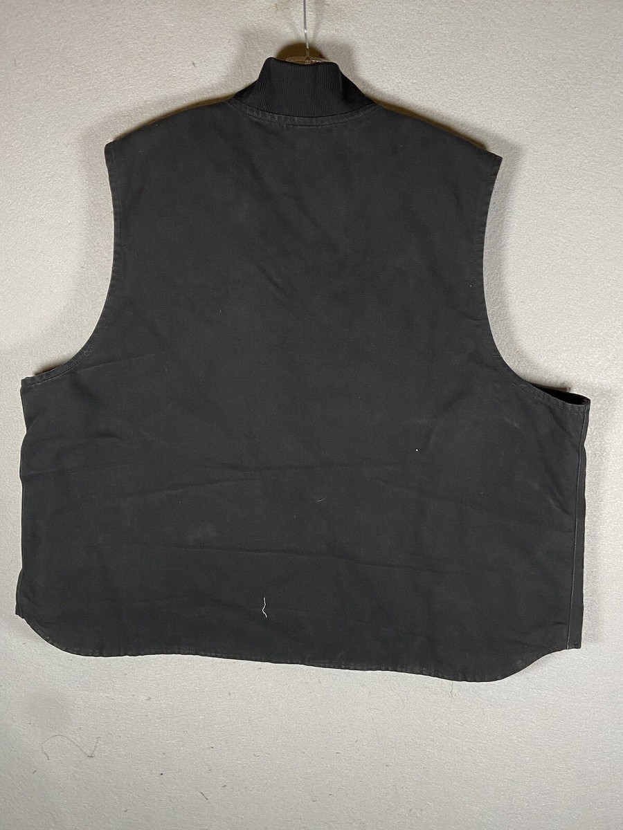 ★Carhartt Work Canvas Quilted Vest LTall Carhartt Men's 3XL Tall Canvas Vest Quilted Lined Full Zip
