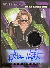 TOPPS Doctor Who Alex Kingston  “TIMELESS” Autograph COSTUME  Card  AUTO Not 5-7