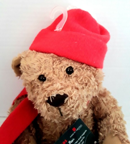 Tarjetero marioneta oso de Navidad American Greeting 13" animal de peluche suave nuevo con etiquetas  - Imagen 5 de 7