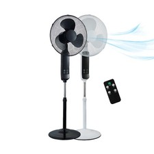 16" ELECTRIC OSCILLATING PEDESTAL AIR COOLING FAN WITH REMOTE CONTROL STANDING