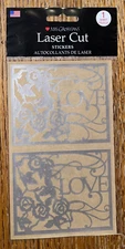 RARE Mrs. Grossman's Laser Cuts Love in Bloom Roses Swirls 3D Stickers Made USA